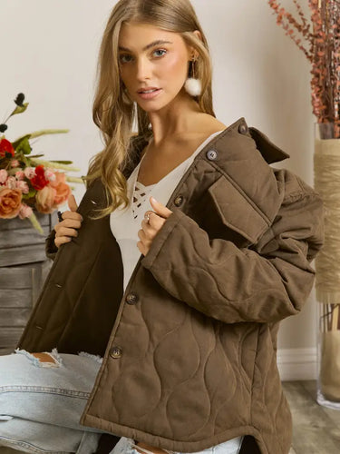 Button Down Quilted Jacket