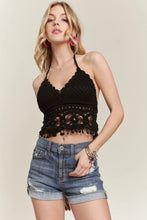 Load image into Gallery viewer, Halter Neck Crochet Top