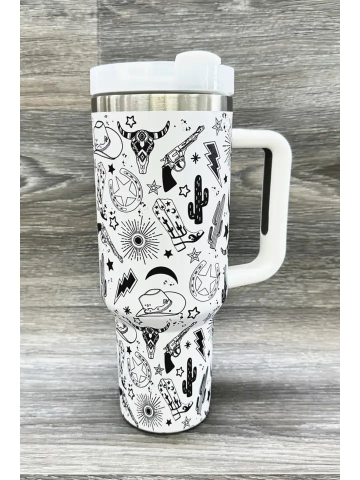 Western Stainless Steel Tumbler White