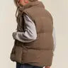 Button Down Corduroy Puff Vest