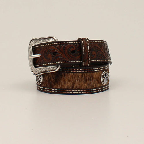 3D Belt Co Calf Hair Cross Concho Belt