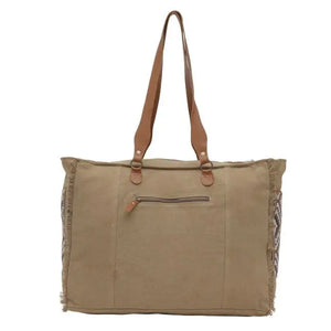 Elisa Weekender Brown Cowhide Bag