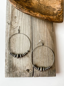 Navajo Bead Hoop Earrings