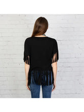 Load image into Gallery viewer, Half Sleeve Top with Fringe