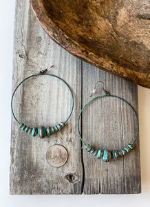 Navajo Bead Hoop Earrings