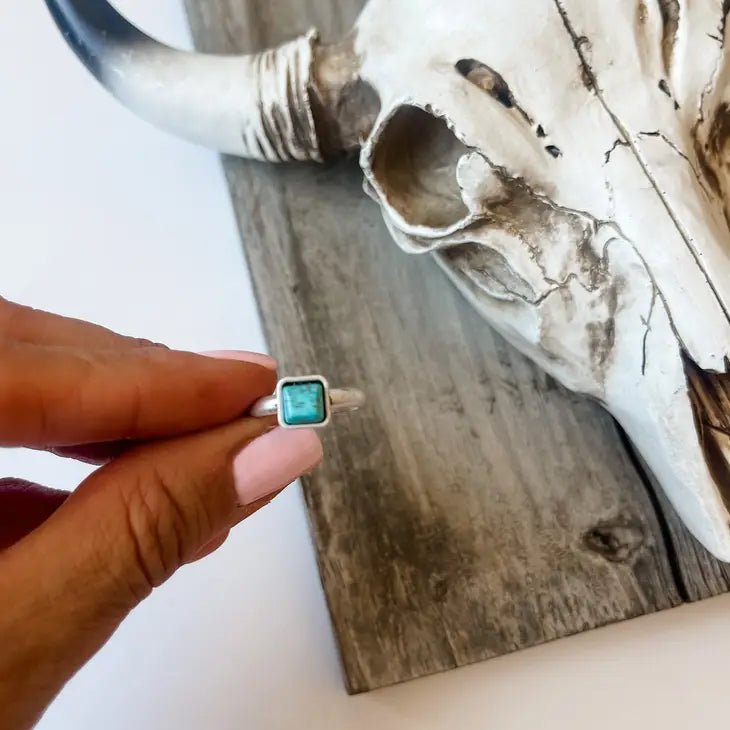 Tiny Turquoise Stone Ring