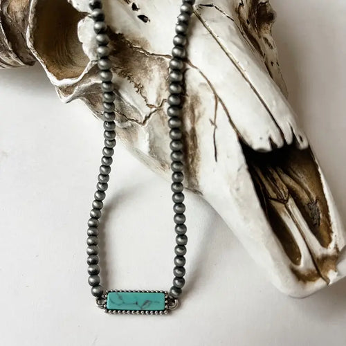 Turquoise Bar Choker