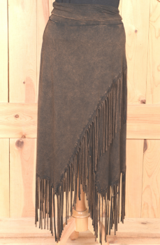 Rhonda Stark Brown Fringe Skirt