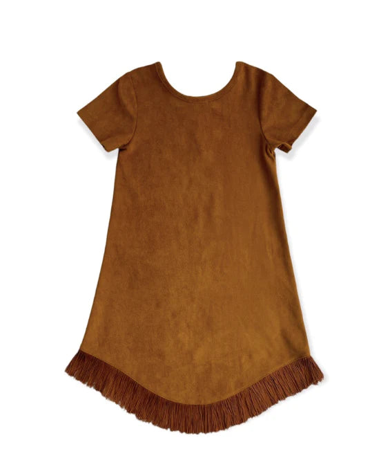 Brown Suede Fringe Dress