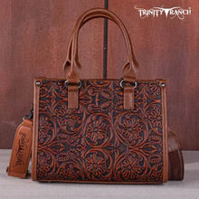 Load image into Gallery viewer, Floral Tooled Concealed Carry Tote/Crossbody