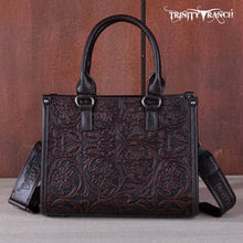 Load image into Gallery viewer, Floral Tooled Concealed Carry Tote/Crossbody