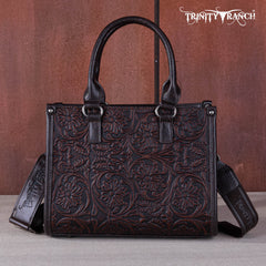 Floral Tooled Concealed Carry Tote/Crossbody