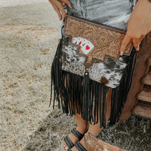 Load image into Gallery viewer, Gambler Cowhide &amp; Tooled Leather purse