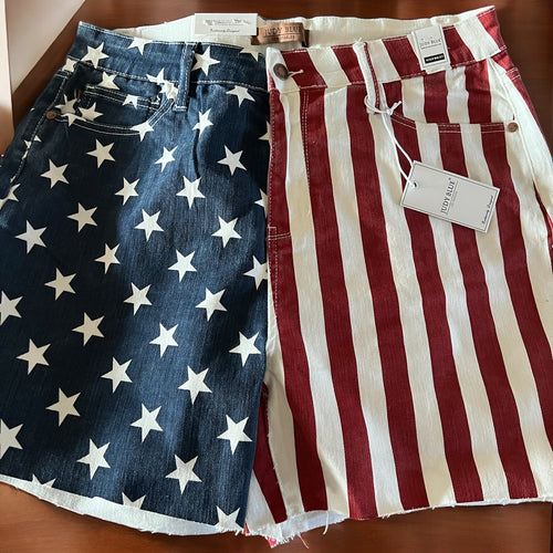 JB Americana Flag Frey Hem short