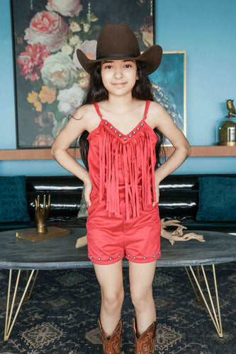 Red Kids Romper