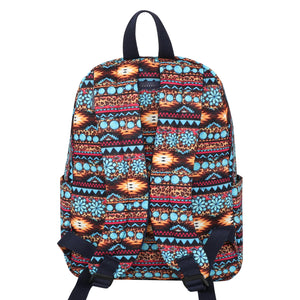 Blue Floral Leopard Print Backpack