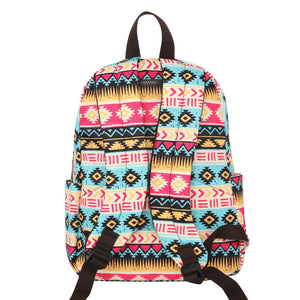 Pink Aztec Print Backpack