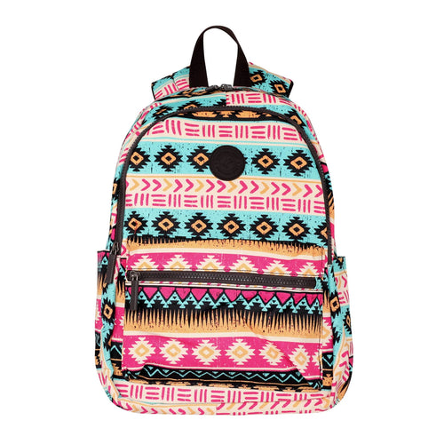 Pink Aztec Print Backpack