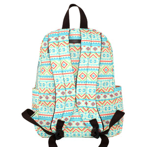 Blue Aztec Print Backpack