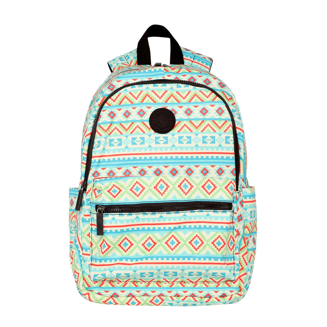 Blue Aztec Print Backpack