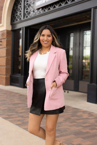 Pink Boyfriend Blazer