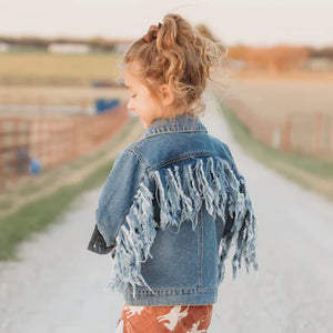 Denim Fringe Jacket