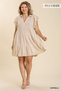 Oatmeal Ruffle Dress