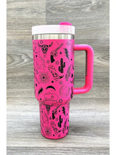 Load image into Gallery viewer, Western Stainless Steel Tumbler Hot Pink