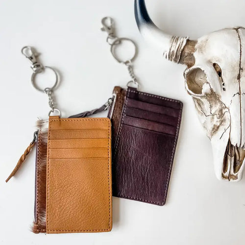 Cowhide Keychain Wallet