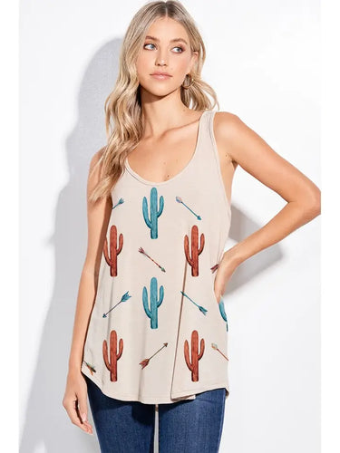 Cactus Taupe Tank