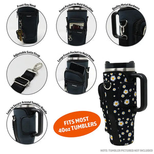 Stanley Tumbler Cross Body Bag Black Daisy