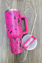 Load image into Gallery viewer, Western Stainless Steel Tumbler Hot Pink