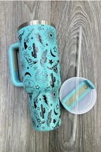 Load image into Gallery viewer, Western Stainless Steel Tumbler Turquoise