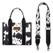 Load image into Gallery viewer, Cow Print Concealed Carry Tote/Crossbody