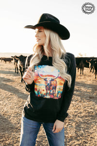 Longhorn Sunset Long Sleeve